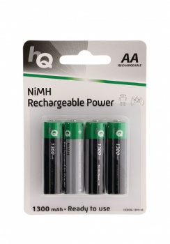 Vysoce kvalitní dobíjecí baterie Ni-MH AA 1300mAh. Cena = 1 blistr se 4 bateriemi